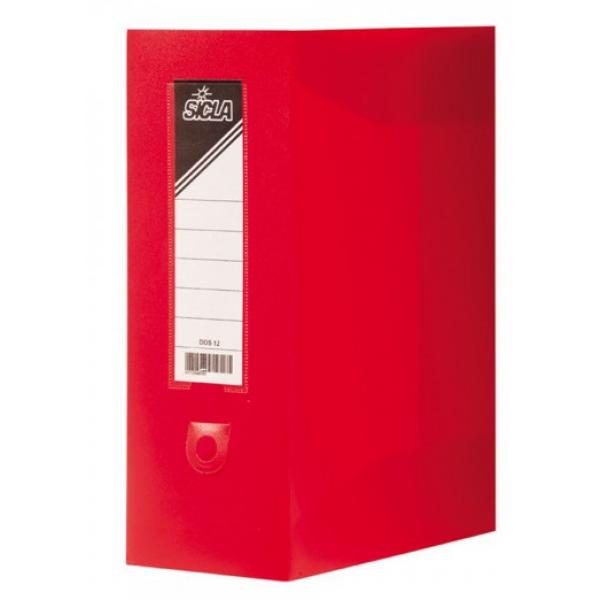 Boite archive plastique 32.5*24.5 polypro 12cm Rouge