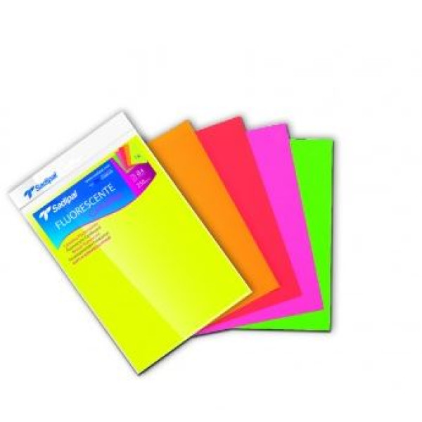 Pochette de 5 feuilles A4 de papier fluorescent ref15429