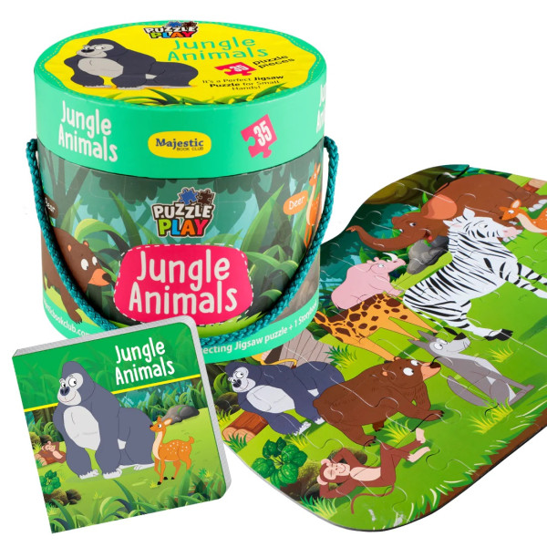 Coffret puzzle Play -Jungle Animals Book