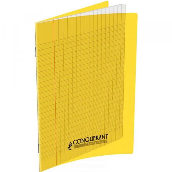 Cahier 48P 17*22 90G POLY GC Jaune Conquérant