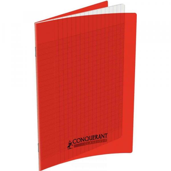 Cahier 140P 24*32 90G POLY GC Rouge Conquérant