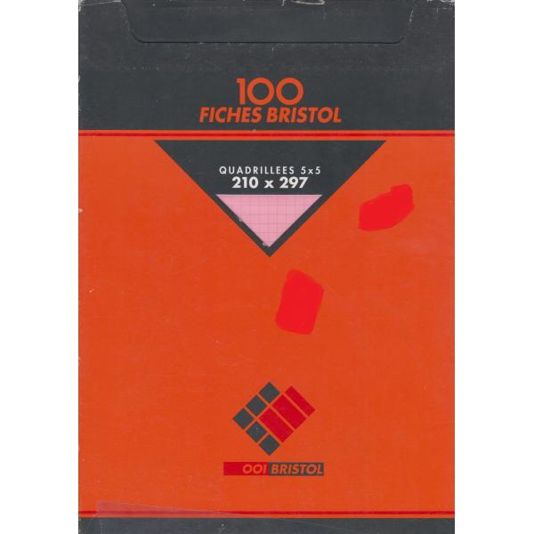 Fiches Bristol 100F/210g/rose