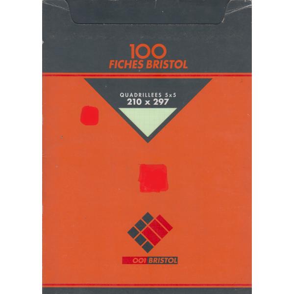 Fiches Bristol 100F/21*29/210g/vert