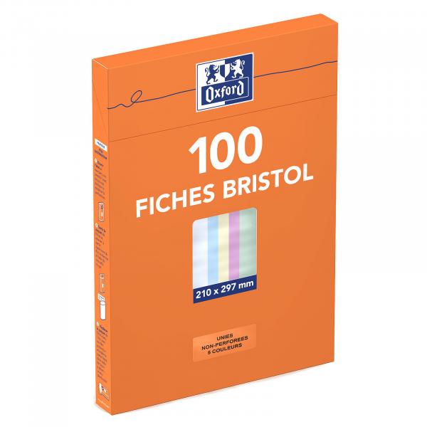 Fiches Bristol P100 A4 pc couleurs