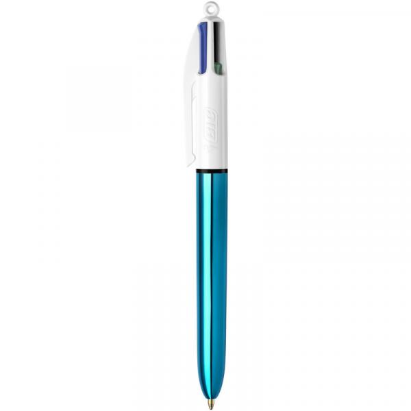 Stylo bille Bic Shine 4 couleurs Turquois