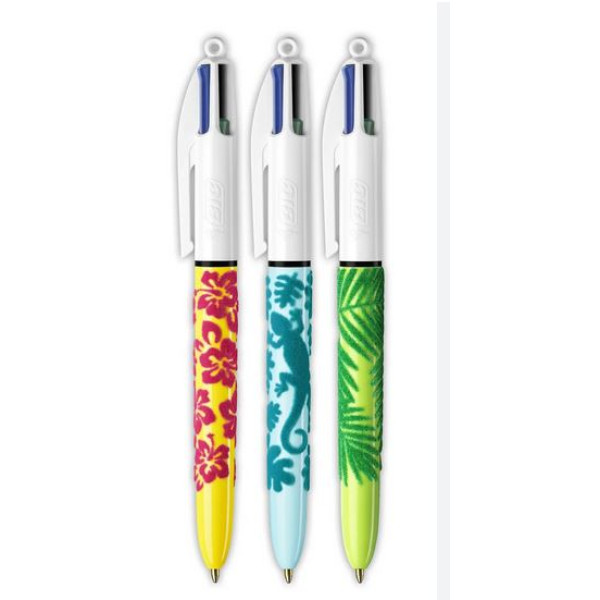 Stylo bille 4 couleurs Pieuvre Bleu Bic