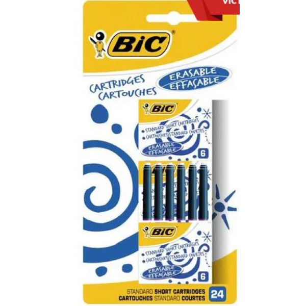 4 cartouches d'encre bleu bic ref 888751