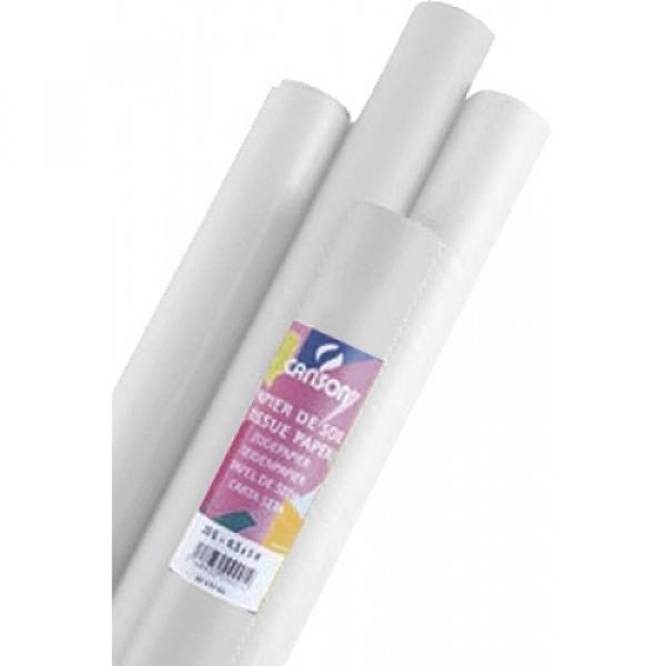 Rouleau de papier en soie 0.5*5m 20g blanc