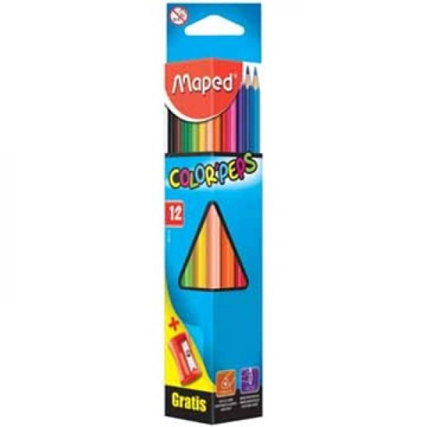 12 crayons couleurs color'peps