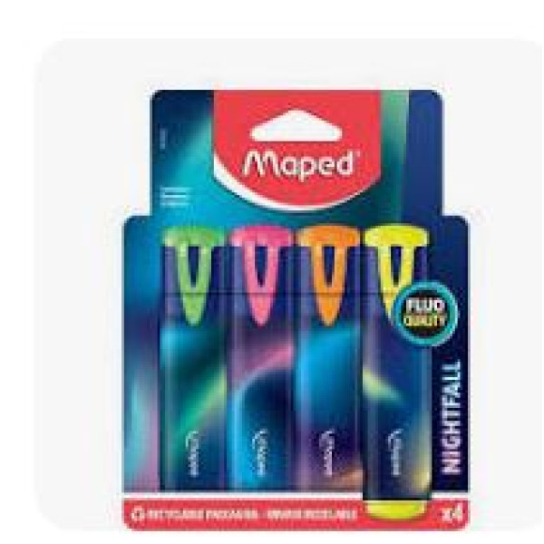 Pochette 4 marqueurs fluo nightfall ref 740700