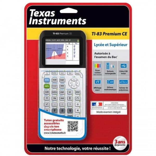 Calculatrice TI-83 premium CE + adaptateur python