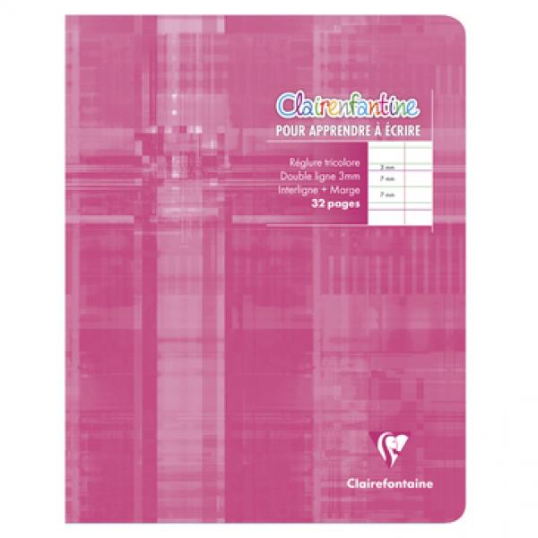 Cahier d'écriture 32P 17*22 90G 3mm Clairefontaine3793C