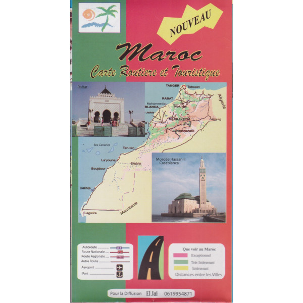 Maroc carte routière et touristique