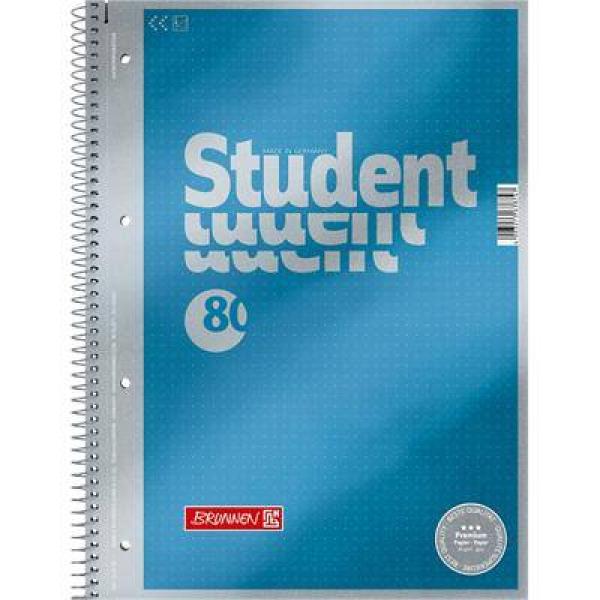 Cahier 160P A4 70G SP Pointillé Bleu Brunnen