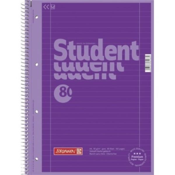 Cahier 160P A4 70G SP Violet Brunnen