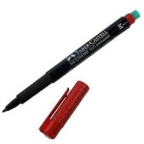 Marqueur permanent rouge M Faber-Castell 152521