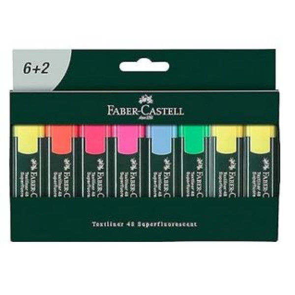 Pochette de 8 surligneurs Textliner ref 254863