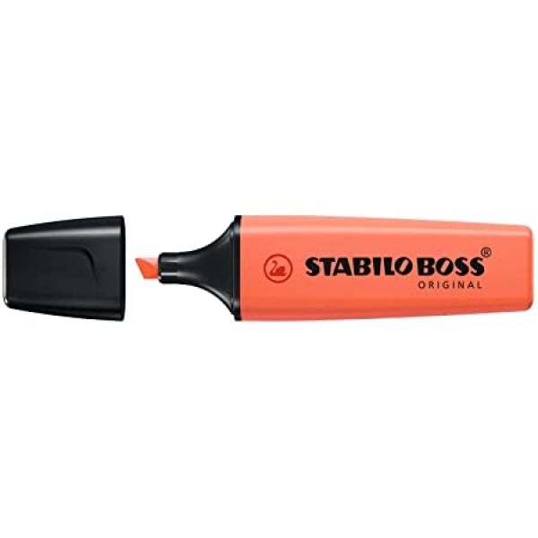 Marqueur Fluo pastel coral Boss original Stabilo 70/140