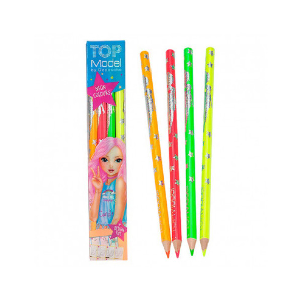 TOP Model CRAYONS Neon colours 4X Depesche 6399