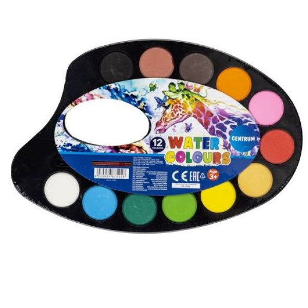 Aquarelles  12 couleurs x30mm