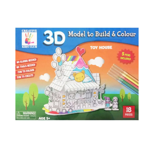 3D Model To Build and Colour -Toy House