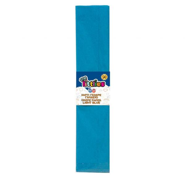 Papier crepon The littlies 50*200 cm 45% Bleu clair