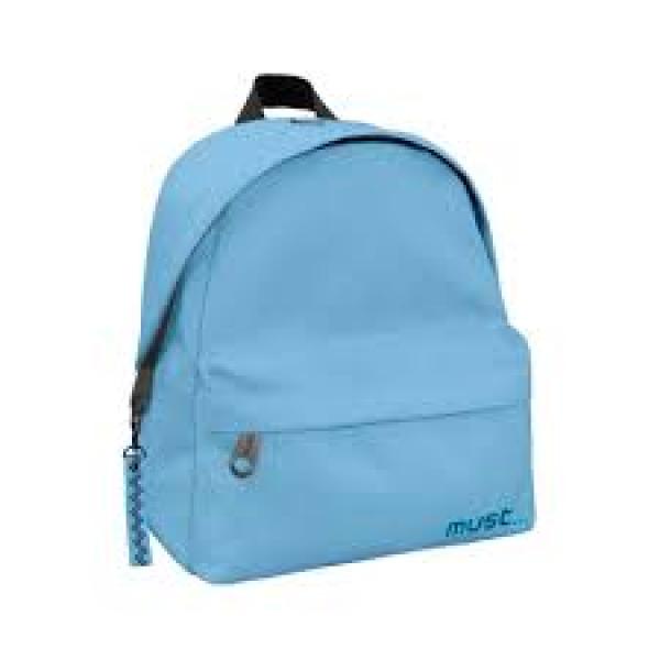 Sac a dos Must Monochrome 2 poches 900D rpet Bleu clair