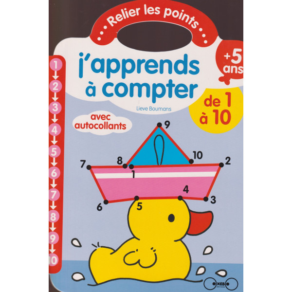 Relier les points -J'apprends a compter de 1 A 10 5+ avec autocollants