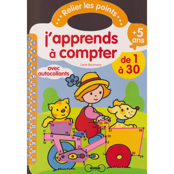 Relier les points -J'apprends a compter de 1 a 30 5+ avec autocollants 