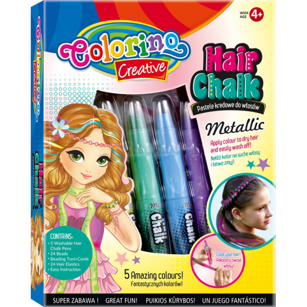 Craie metalique pour cheveux 5 couleurs 37046PTR