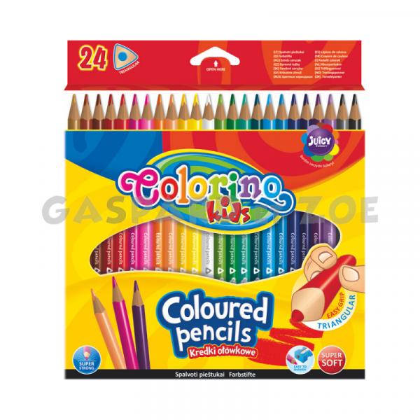 24 crayons couleurs triangulaire 51828PTR