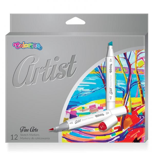 Marqueur esquisse artist pack 12 colorino 92470PTR