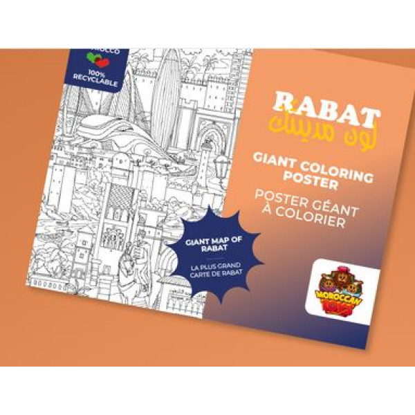 Poster coloriage XXL RABAT لون مدينتك 