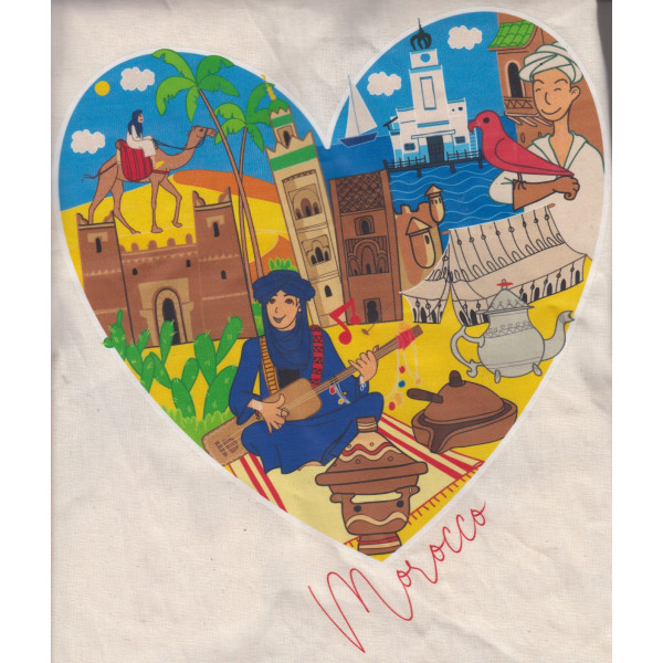 Tote Bag coeur culture Marocaine