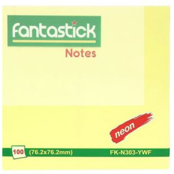 Colle notes 7.6*7.6  jaune