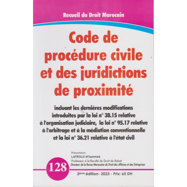 Code de procédure civile N°128 -2023
