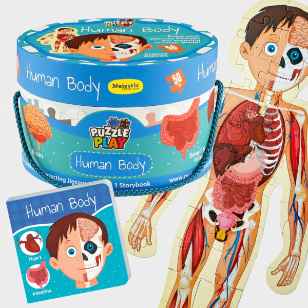 Coffret puzzle play -Human Body book