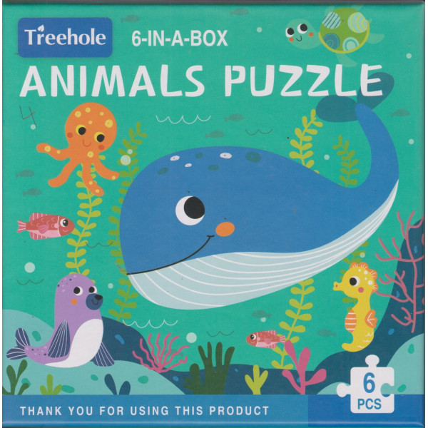 Animals puzzle 6 pcs -Marine animals