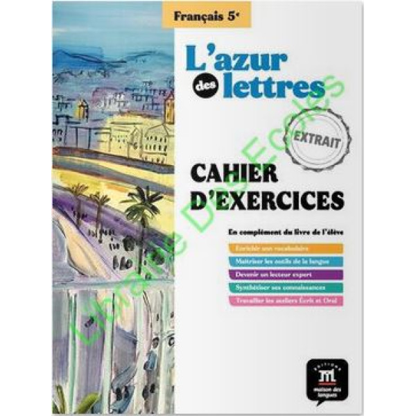 Pack L’azur des lettres Français 5e livre + CA 2024