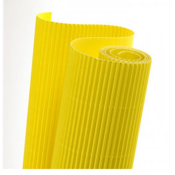 Papier carton ondulé 0.5*0.65m 328g jaune