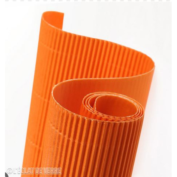 Papier carton ondulé 0.5*0.65m 328g orange