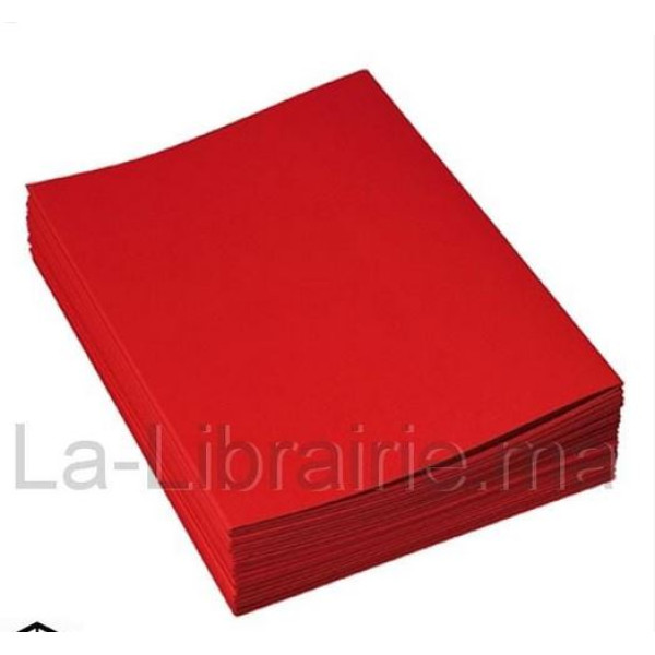 Chemise cartonné lisse 24/32 rouge