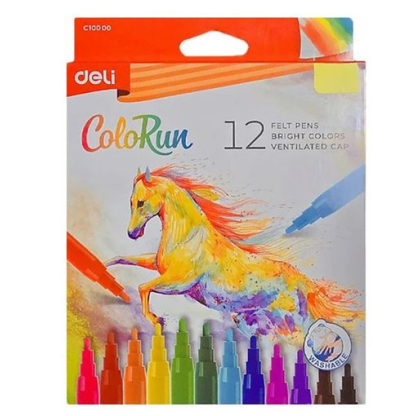 12 feutres coloriage Deli ref C10000