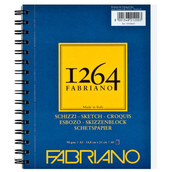 Bloc Dessin 60 Feuilles Fabriano A5 90G ref 19100634