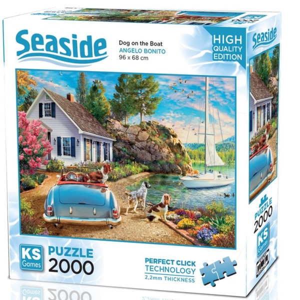 Puzzle dog on the boat 2000 pieces