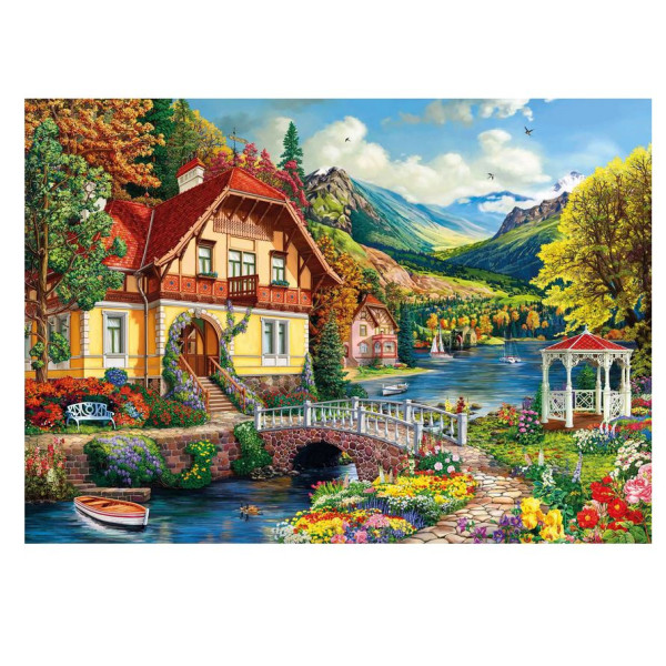 Puzzle house by the pond 3000 pieces