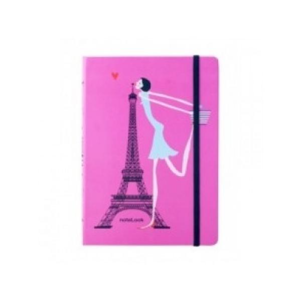 Carnet de note A6 rayé I love paris