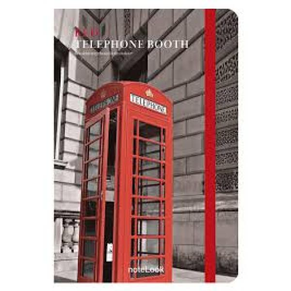 Carnet de note A6 red telephone booth uni