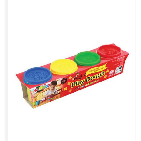 Pate à modeler en pote de 4 Couleurs play dough 520G Ref 6653