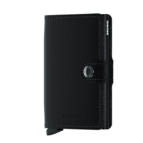 Miniwallet matte black -black